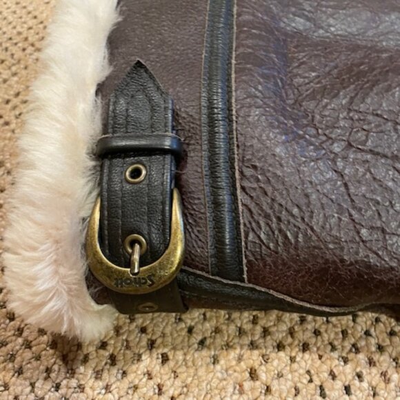 MENS SCHOTT CLASSIC B-3 SHEEPSKIN LEATHER BOMBER - Picture 15 of 16